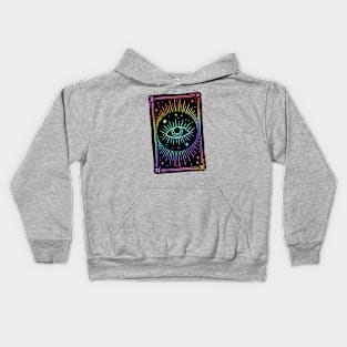 fortune-telling card with all seeing eye Kids Hoodie